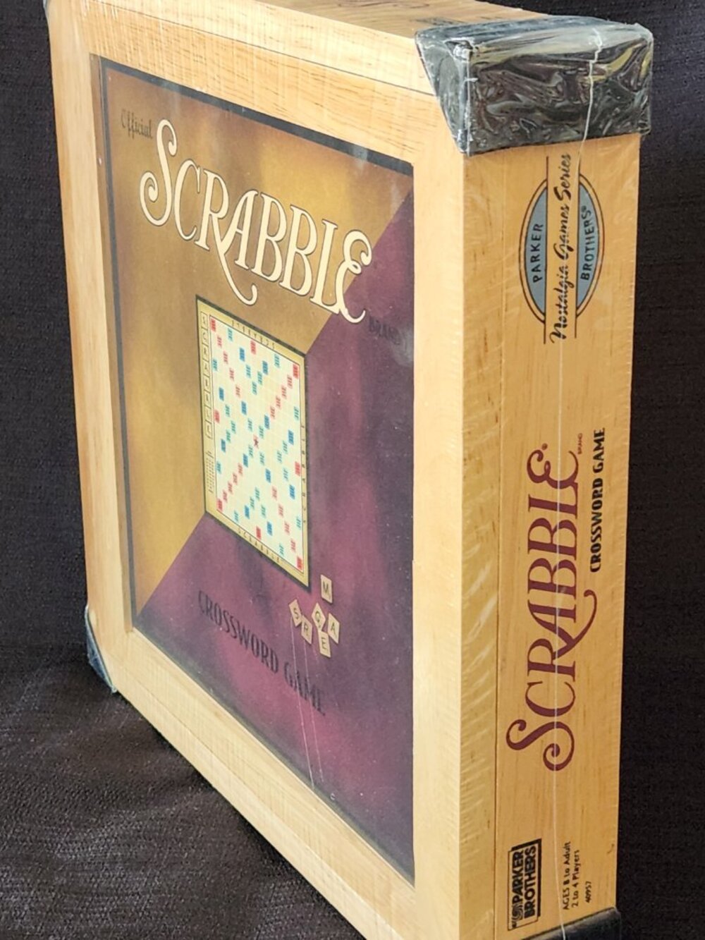 NEW Official SCRABBLE Parker Bros Nostalgia Edition Wooden Box Board Game Sealed